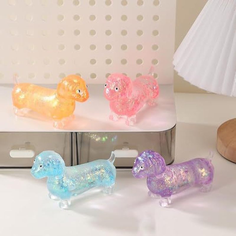 Resin Craft Material - Błyszczący Jamnik z Brokatem Miękki Elastyczny