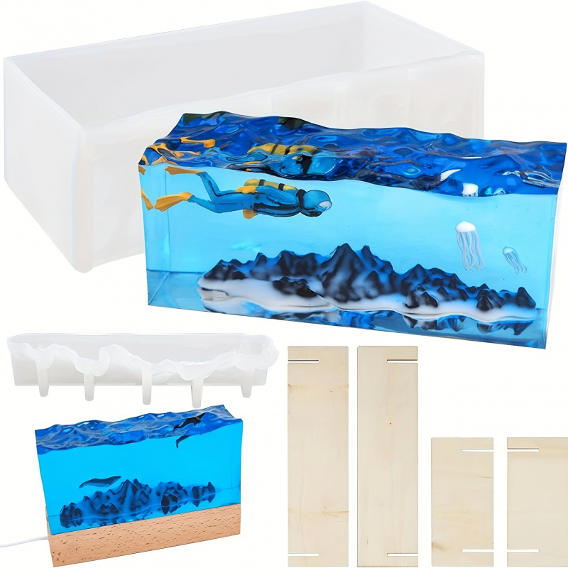 Resin Ocean Wave Mold - 1 Zestaw Form Silikonowych do Żywicy