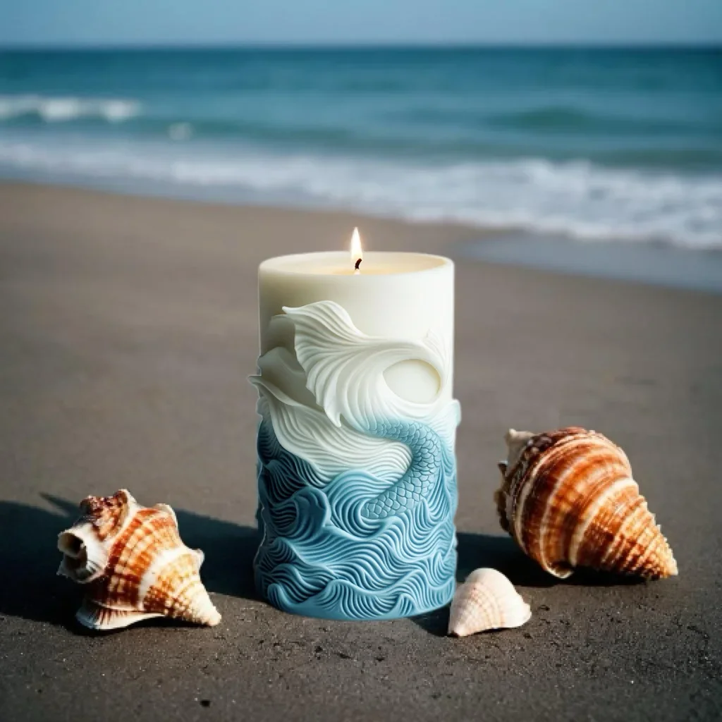 Resin Ocean Wave Mold - DIY fala oceaniczna pianka cylindryczna świeca